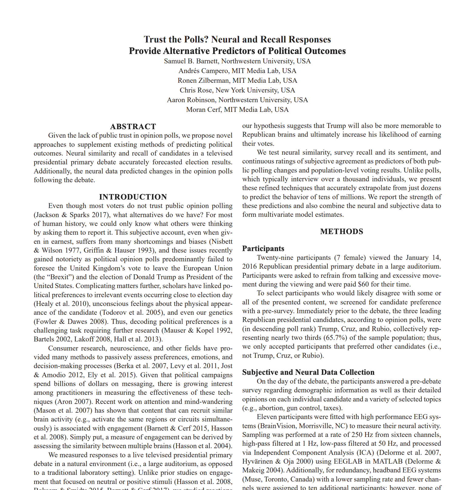 Original paper image for MEASURING ENGAGEMENT