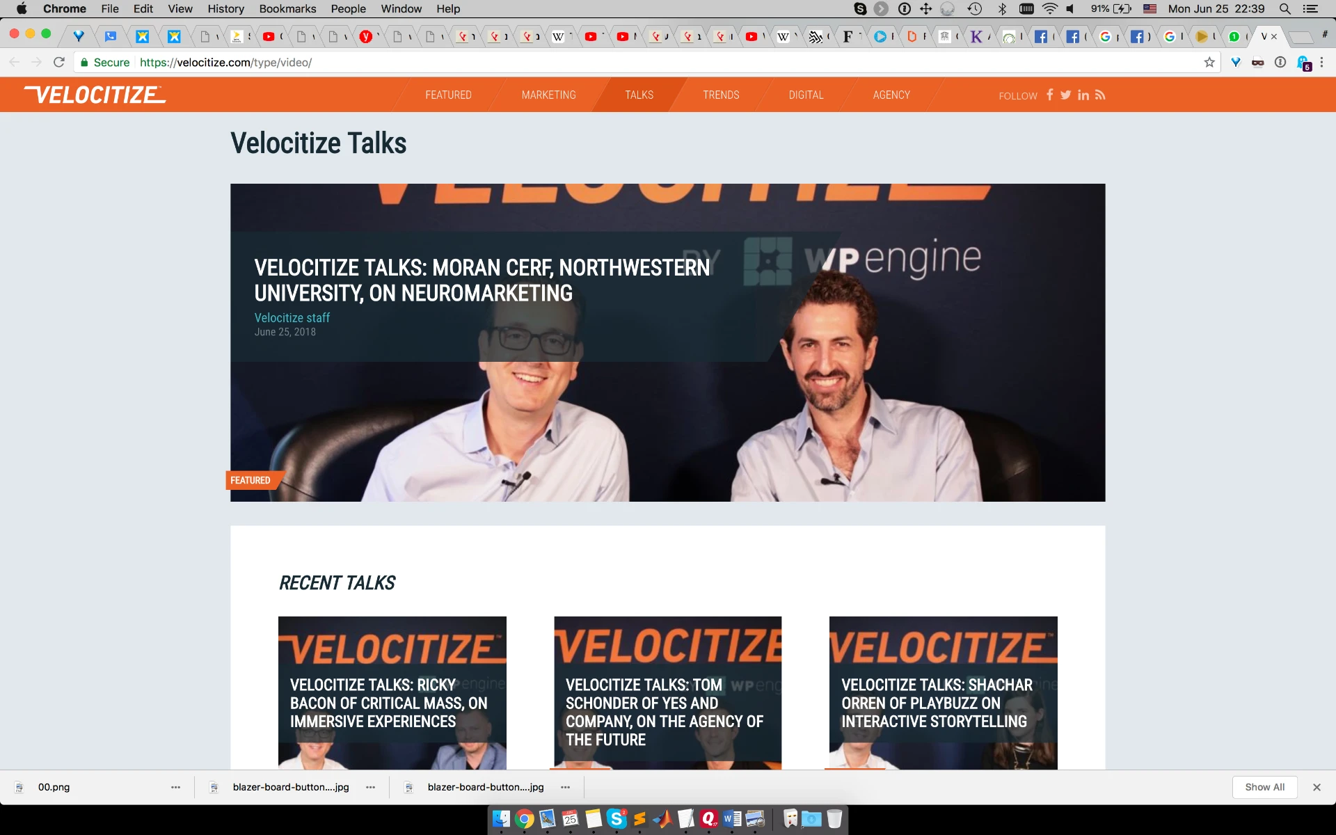 Prof. Cerf discusses neuromarketing on Velocitize Talks (by WP Engine).