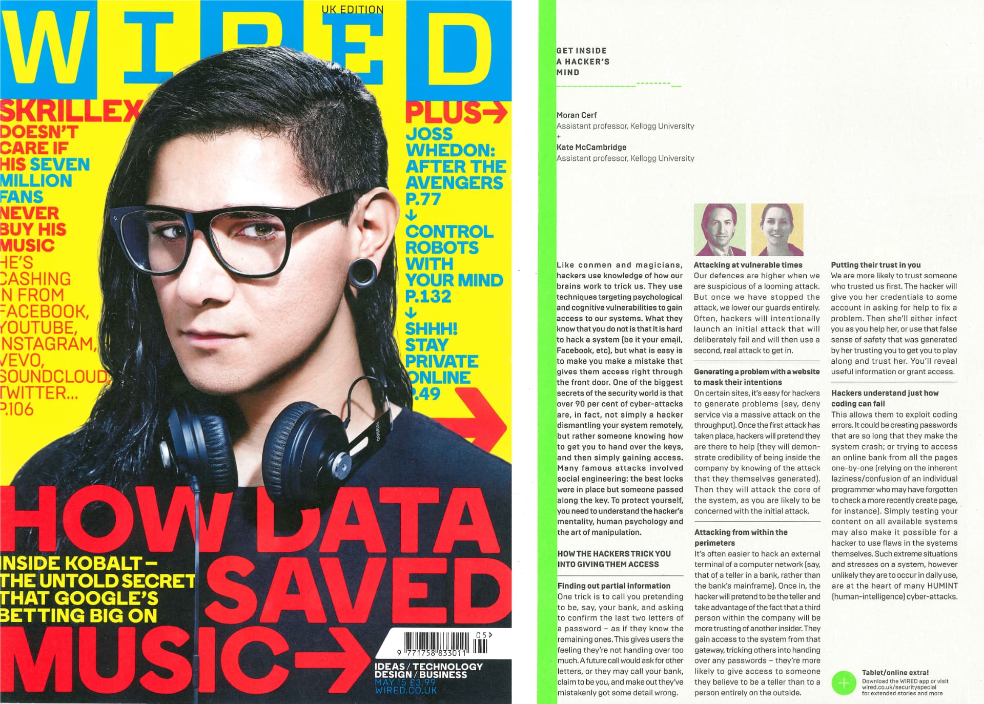 Prof. Cerf co-authors "Get inside a hacker's mind" in WIRED UK with Kate McCambridge.