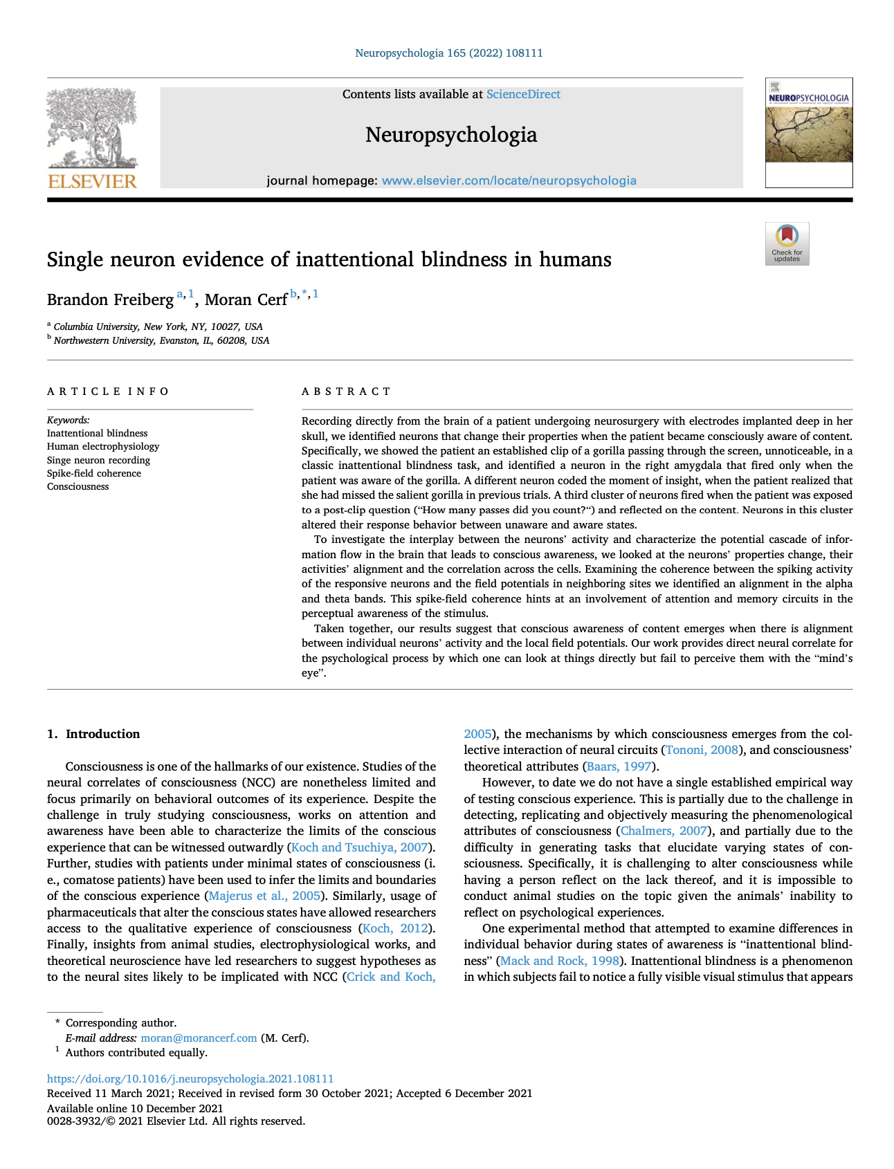 Original paper image for INATTENTIONAL BLINDNESS